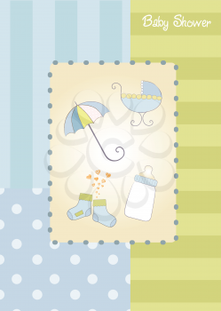 Royalty Free Clipart Image of a Baby Shower Invitation