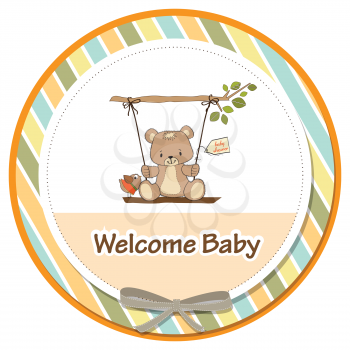 Royalty Free Clipart Image of a Welcome Baby