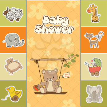 Royalty Free Clipart Image of a Baby Shower Background