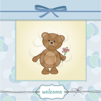 Royalty Free Clipart Image of a Birth Announcement Card