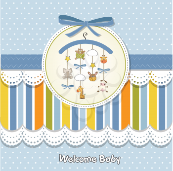 Royalty Free Clipart Image of Baby Announcement Card