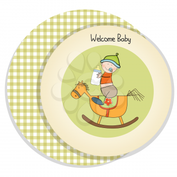 Royalty Free Clipart Image of a Baby Welcome