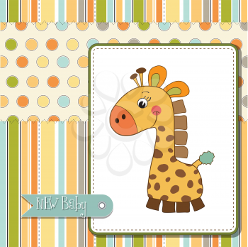 Royalty Free Clipart Image of a Welcome Baby Card