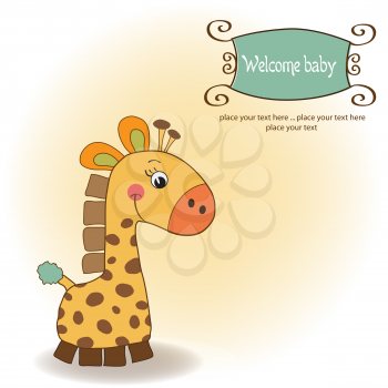 Royalty Free Clipart Image of a Baby Shower Card