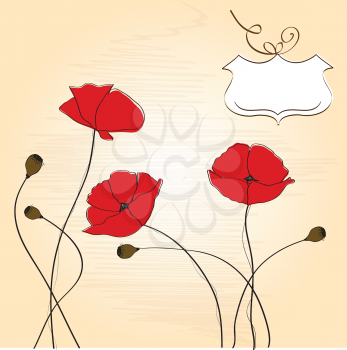 Royalty Free Clipart Image of a Poppy Background