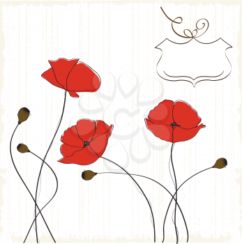 Royalty Free Clipart Image of a Poppy Background