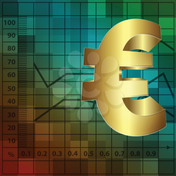 financial background with euro sign