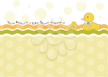 baby shower card with duck toys