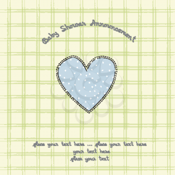 baby shower card with heart