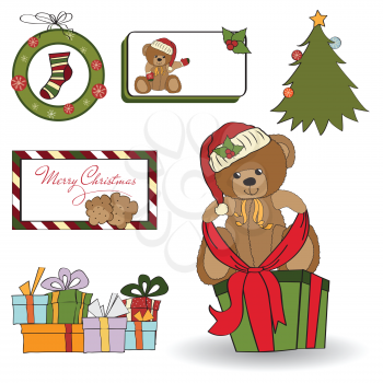 Christmas decoration elements set in vector format