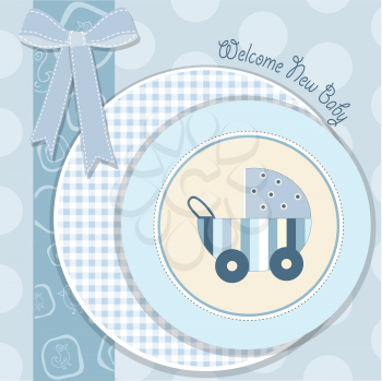 baby boy announcement card in vector format