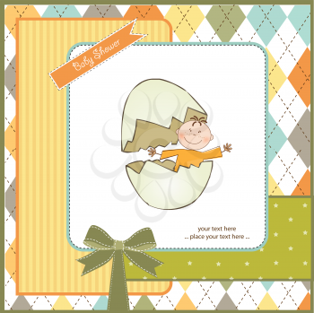 baby shower card in vector format