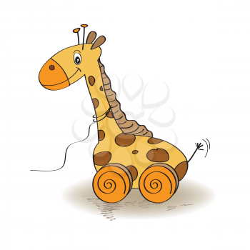Cute Giraffe Toy , vector illustration