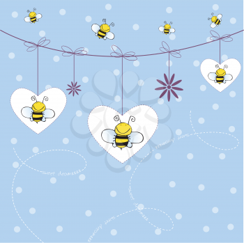 background with bees