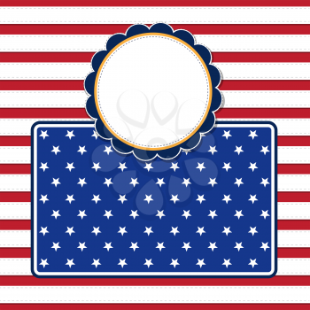 American flag background with stars symbolizing 4th july independence day, illustration in vector format