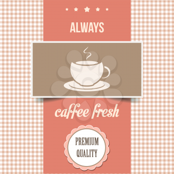 vintage coffee poster, vector illustration