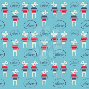 seamless pattern with mice, vector format