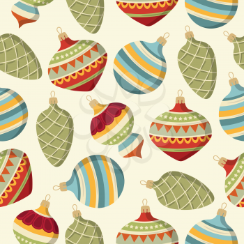 seamless pattern with Christmas balls. Christmas background. Christmas wrapping. Paper. Vector
