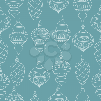 Christmas seamless pattern with Christms balls. Christmas background. Christmas wrapping paper. Vector