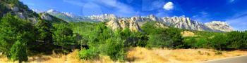  South part of Crimea peninsula, mountains  Ai-Petri  landscape. Ukraine.