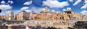 Roman forum in Rome, Italy.Panorama