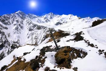 Beautiful view of mountains in the Elbrus area.Europe 