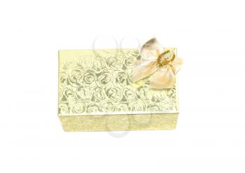 Pile of Christmas and New Year gift boxes. Isolated over white background