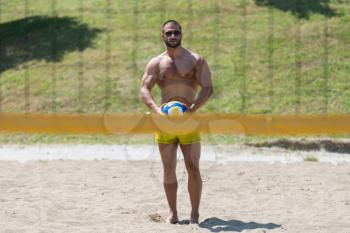 Beach Volleyball Stock Photo