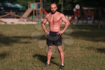 Portrait Of A Physically Fit Young Man Posing Outdoors