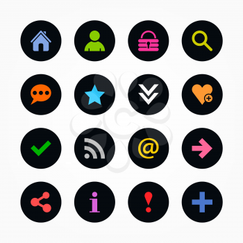 Royalty Free Clipart Image of a Set of Icons