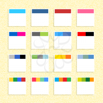 Royalty Free Clipart Image of a Set of Square Icons