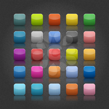Royalty Free Clipart Image of a Set of Colourful Squares