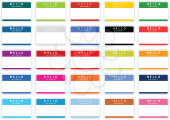 Royalty Free Clipart Image of a Set of Name Tags