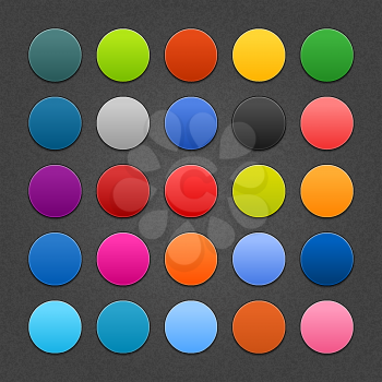 Royalty Free Clipart Image of a Bunch of Colourful Circle Icons