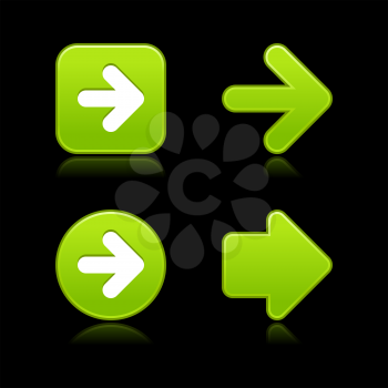 Royalty Free Clipart Image of Green Arrows