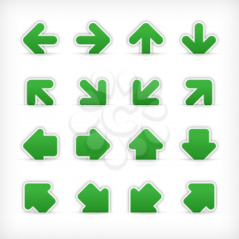 Royalty Free Clipart Image of a Set of Arrow Stickers