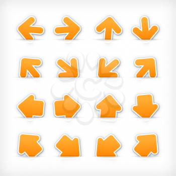 Royalty Free Clipart Image of a Set of Arrow Icons