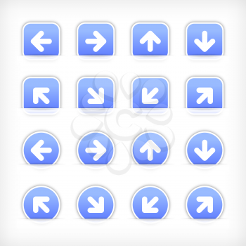 Royalty Free Clipart Image of a Set of Arrow Icons