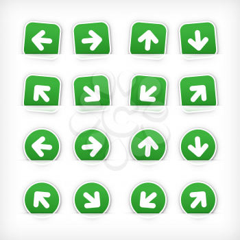 Royalty Free Clipart Image of a Bunch of Arrow Icons