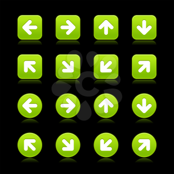 Royalty Free Clipart Image of a Set of Arrow Icons