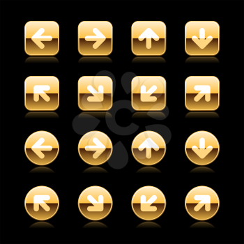 Royalty Free Clipart Image of a Set of Arrow Icons