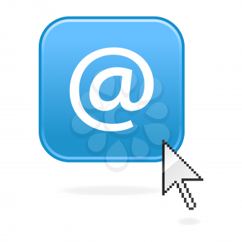 Royalty Free Clipart Image of an Email Icon and Cursor