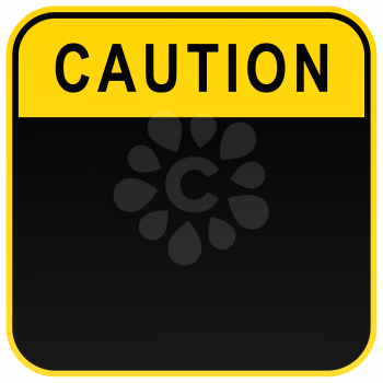 Royalty Free Clipart Image of a Caution Sign