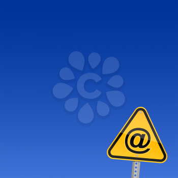 Royalty Free Clipart Image of an Email Sign