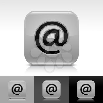 Royalty Free Clipart Image of a Set of Email At Signs