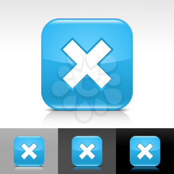 Royalty Free Clipart Image of a Set of Delete Icons