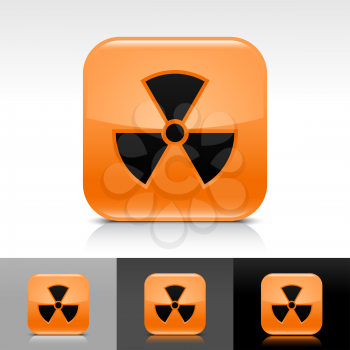 Royalty Free Clipart Image of a Set of Radioactive Icons