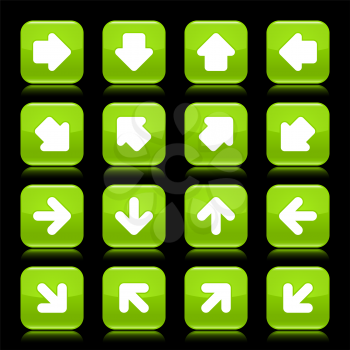 Royalty Free Clipart Image of a Set of Arrow Buttons