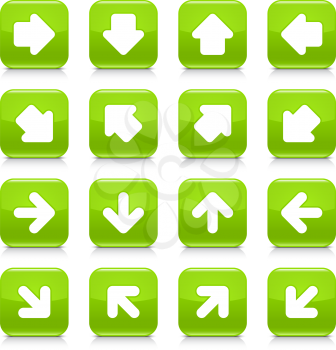 Royalty Free Clipart Image of a Set of Arrow Buttons