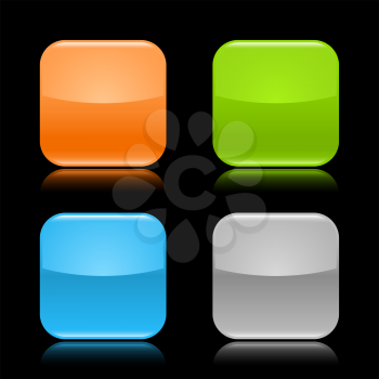 Royalty Free Clipart Image of Square Icons